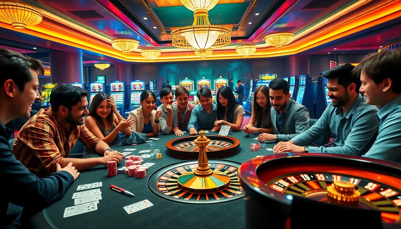 Experience the excitement of high-stakes gambling at the nh88 poker table with vibrant chips and cards.
