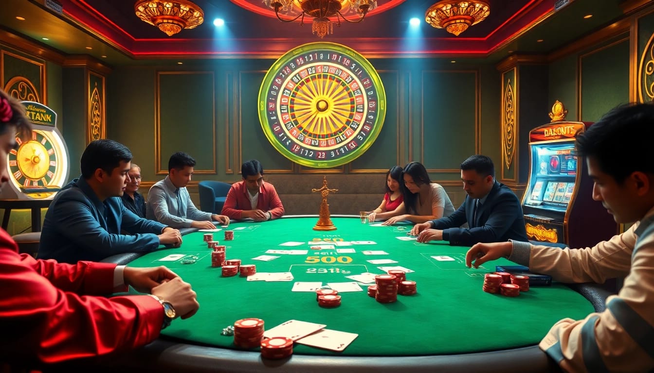 Rasakan sensasi Datuk Win di meja kasino yang meriah dengan permainan yang sengit.