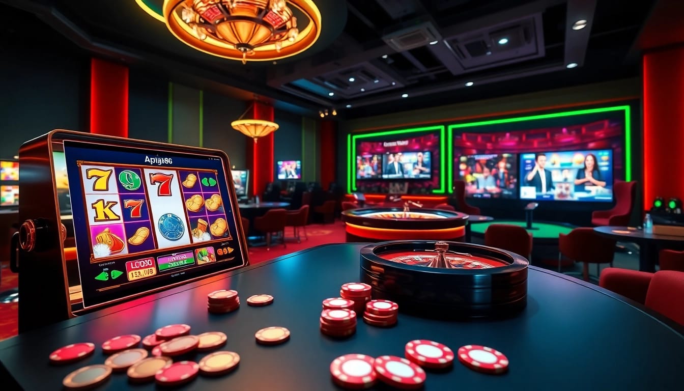 Experience the thrills of slot online apiraja88 with vibrant slot machines and exciting gameplay visuals.