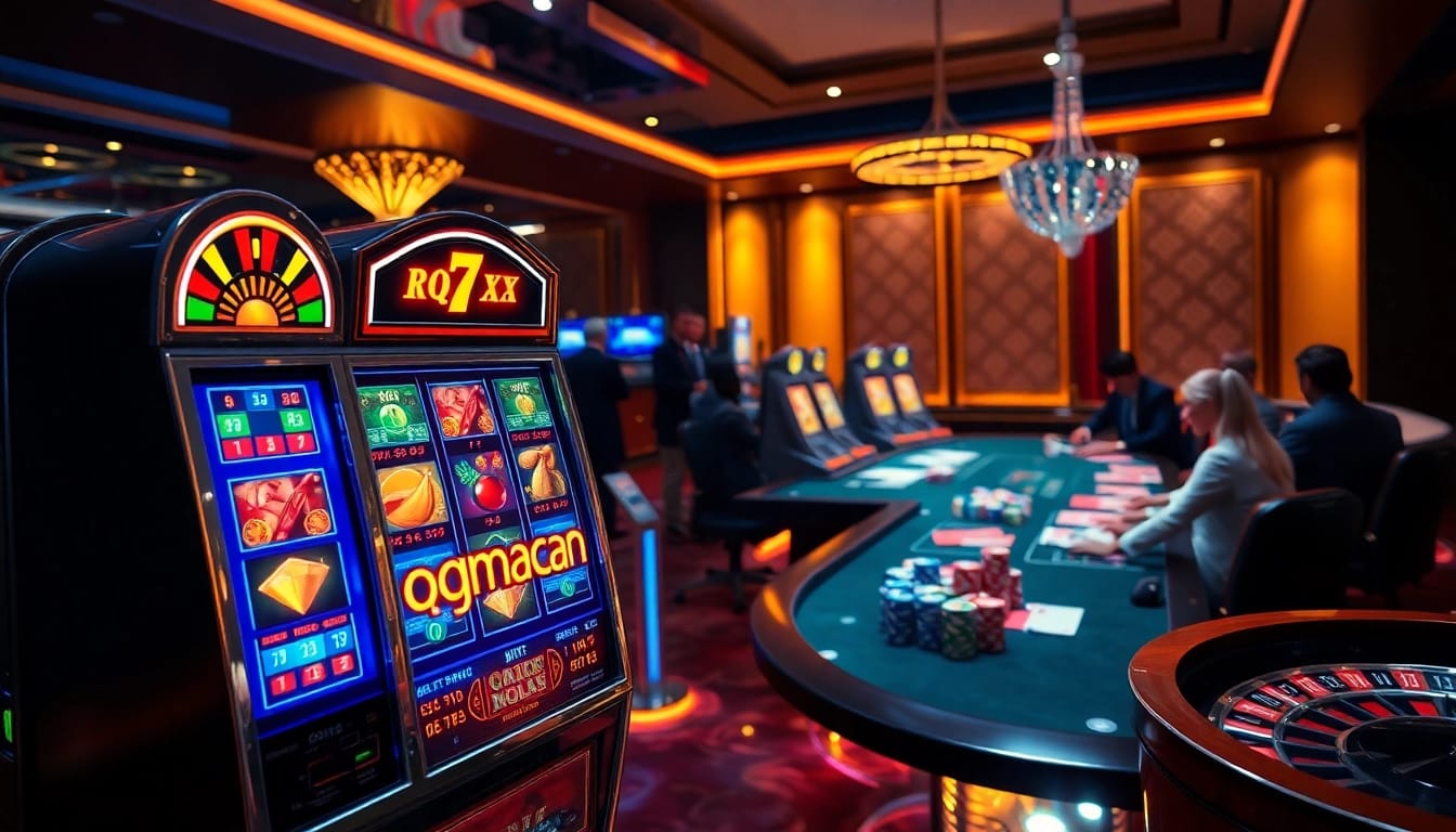 Experience thrilling gameplay at qqmacan with vibrant slot machines and exciting casino action.