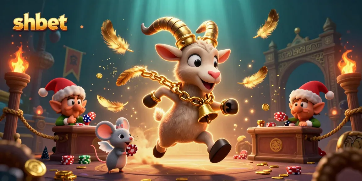 Experience gaming thrills at shbet with Krampus in a vibrant, dynamic casino scene.