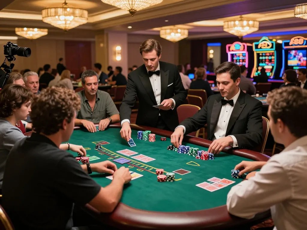 Players enjoying a dynamic game of blackjack at AF88 casino, showcasing excitement and strategic gameplay.