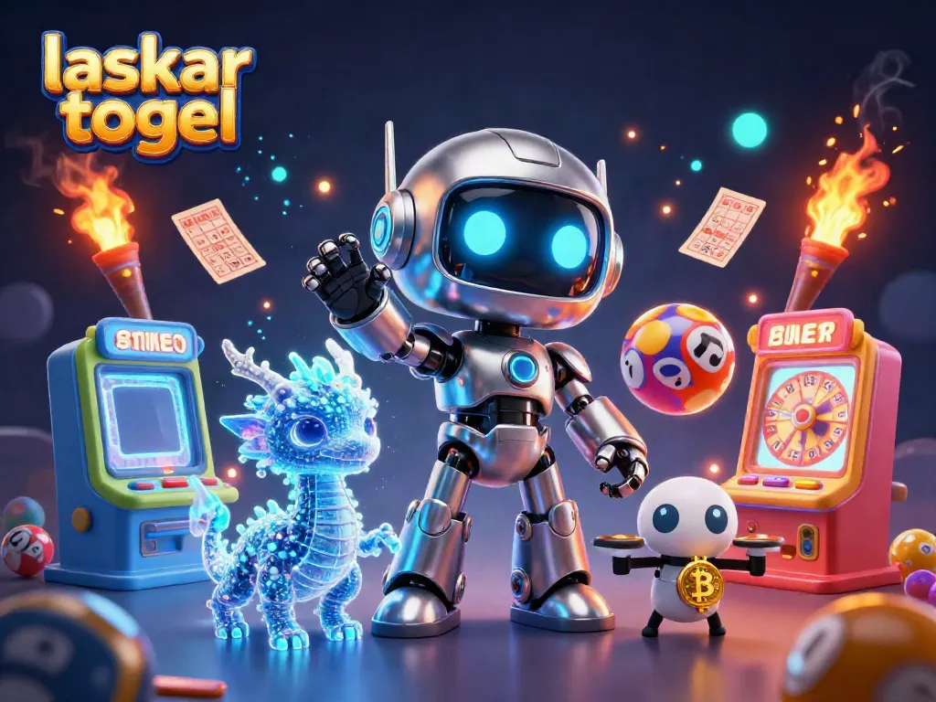 Experience thrilling gameplay with laskar togel's 3D vibrant lottery machines and characters.