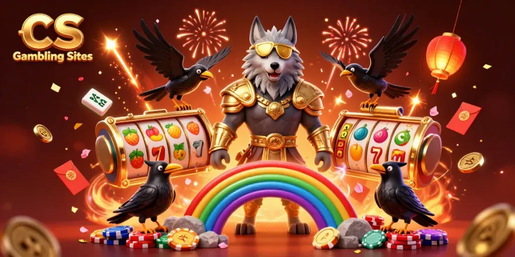 Engage with top CS Gambling Sites featuring dynamic slot reels, Odin, and his ravens.