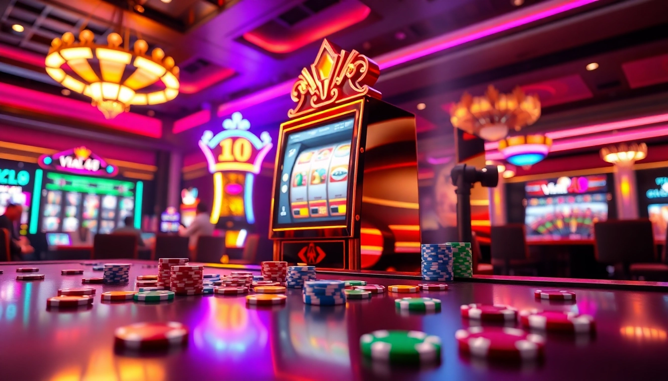 Playing at the viral4d slot machine in a luxurious casino setting.