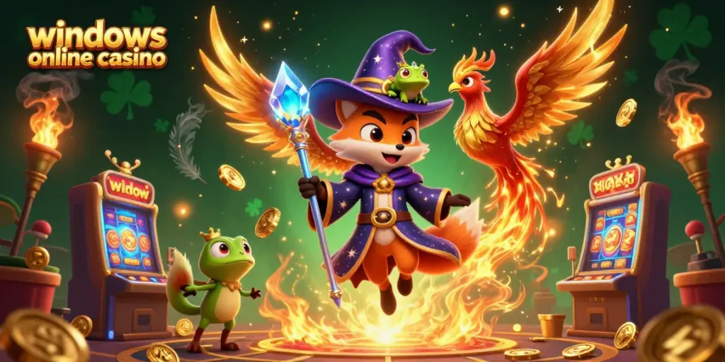 Experience the thrill of windows online casino with colorful characters and dynamic gaming elements.