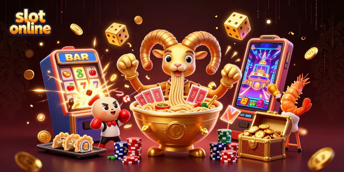 Mainkan slot online dengan karakter unik dalam ilustrasi penuh warna yang menggembirakan.