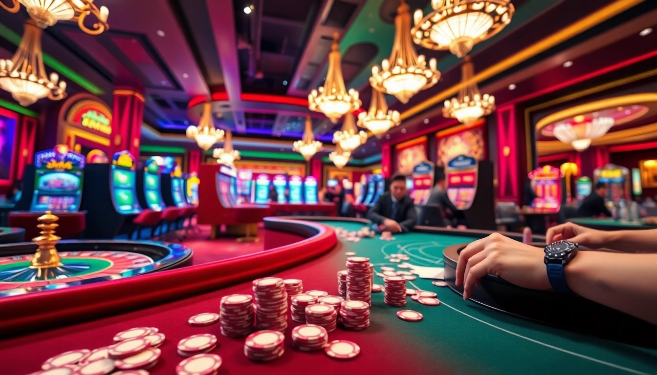 Experience the thrill of winning at 777vip casino with vibrant tables, exciting gaming action, and lucky players.