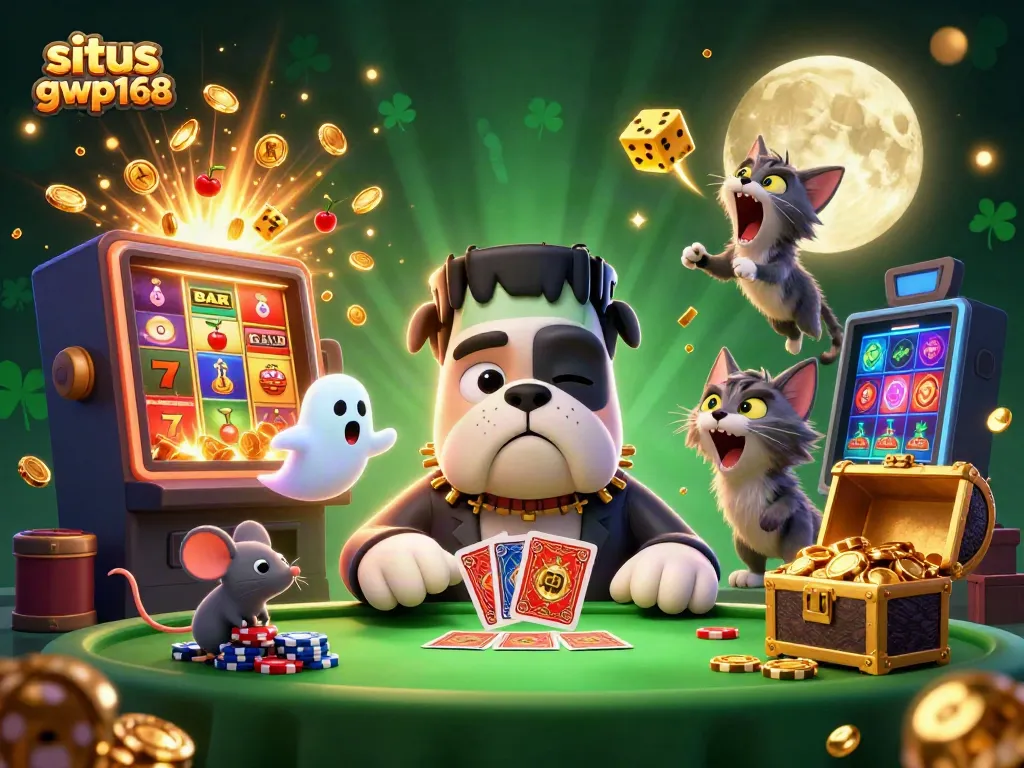 Baru memainkan situs gwp168 dengan anjing Frankenstein dan kucing werewolf dalam suasana kasino yang seru