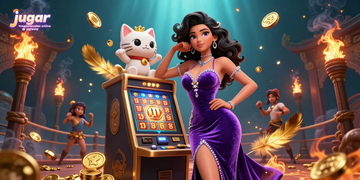 Play exciting slots with exceptional wins at jugar tragamonedas online españa featuring a joyful woman and fortune cat.