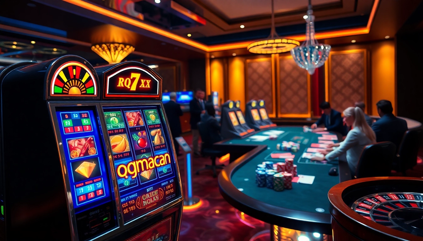 Experience thrilling gameplay at qqmacan with vibrant slot machines and exciting casino action.