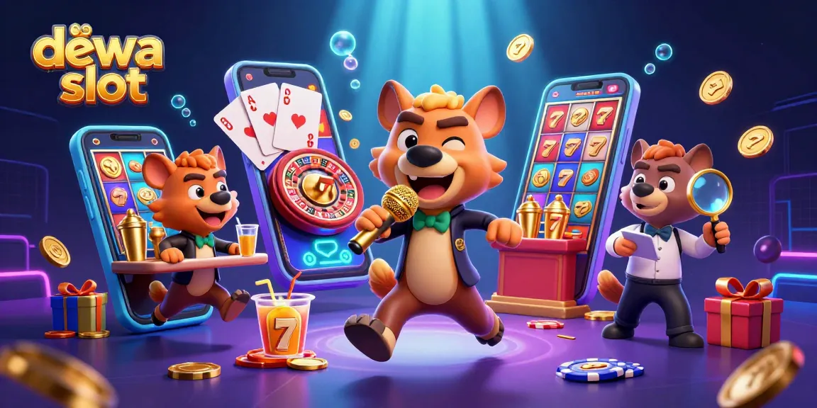 Menyemarakkan pengalaman bermain dewa slot dengan karakter kartun 3D yang lucu di klub kasino.