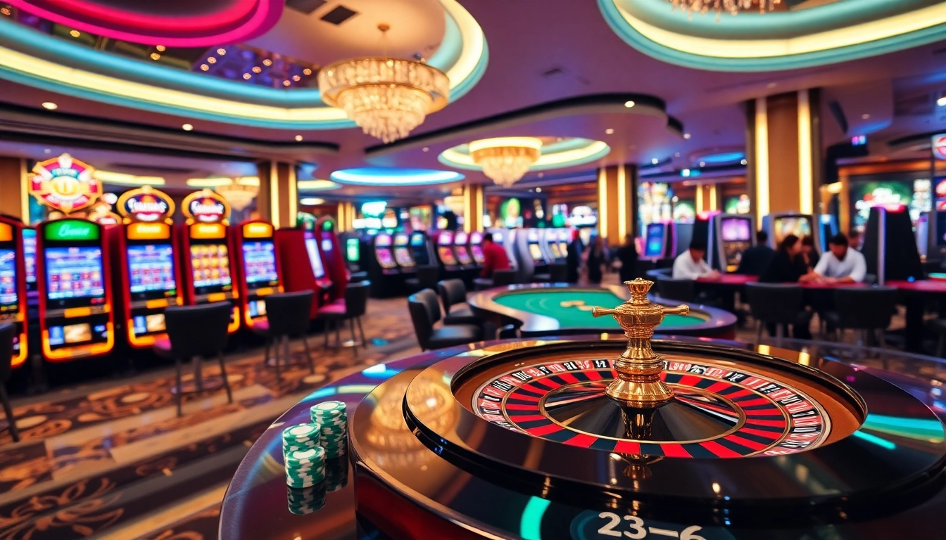 Experience the excitement of bro138 as players engage with vibrant slot machines and poker tables.