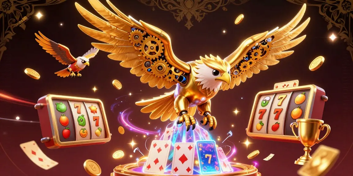 Experience thrilling action with game go88 as a golden eagle dives through vibrant 3D gambling elements.