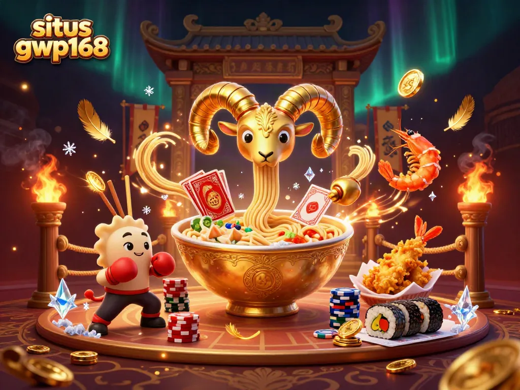 Permainan menarik di situs gwp168 dengan karakter kartun dan unsur kasino dalam ilustrasi 3D yang menawan.