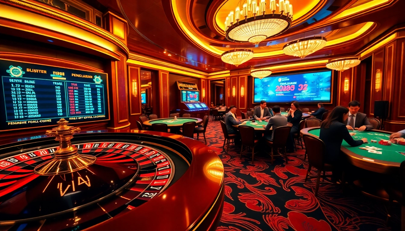 Exciting casino scene featuring pengeluaran china results on display with engaging players.