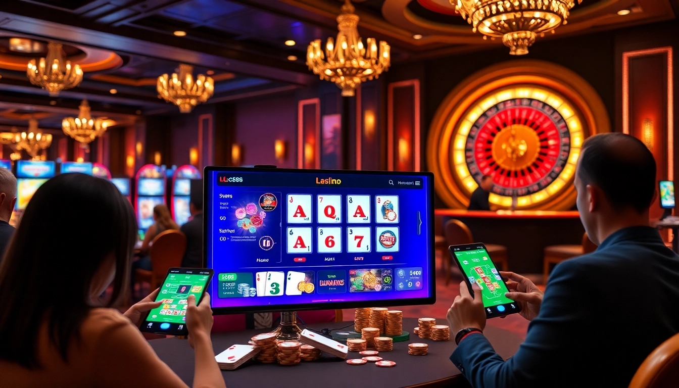 Experience thrilling gambling with app lc88 in a luxurious online casino setting.