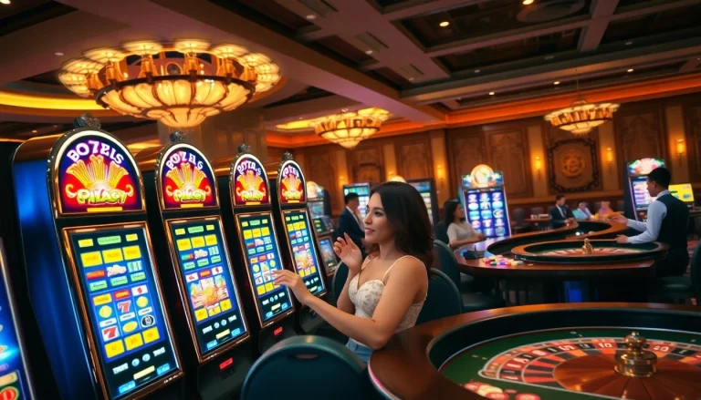 Experience the thrill of winning at slot terpercaya games in an upscale casino setting filled with excitement.