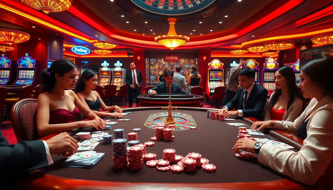 Experience high-stakes poker action at https://siu88.best/, featuring vibrant chips and an elegant setting.