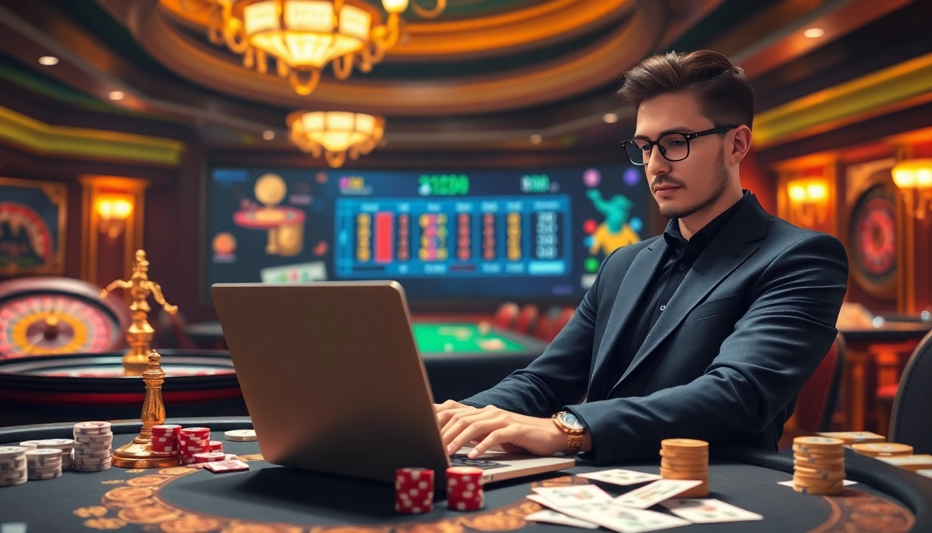 Engage in 바이낸스 회원가입 with an immersive online casino experience featuring poker tables and vibrant graphics.